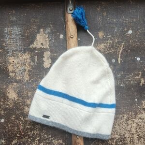 Pistil Cream and Blue Beanie